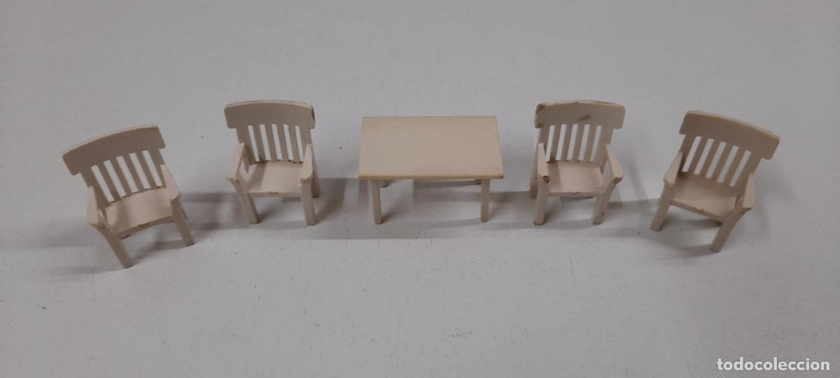 Juguetes antiguos Exin: SILLAS Y MESA . COMPLEMENTOS ORIGINALES DE EXIN WEST . - Foto 3