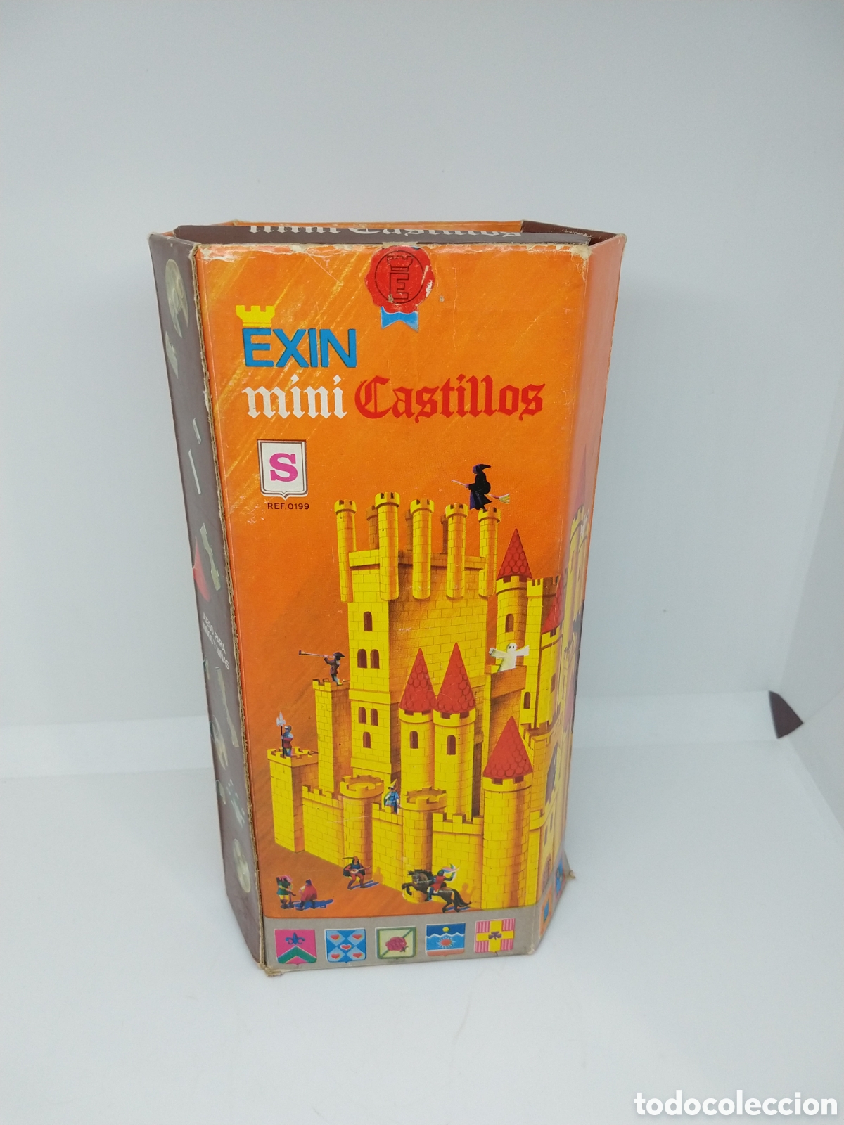 Juguetes antiguos Exin: Exin Castillos Original naranja modelo S completo y bien conservado Ref 10
