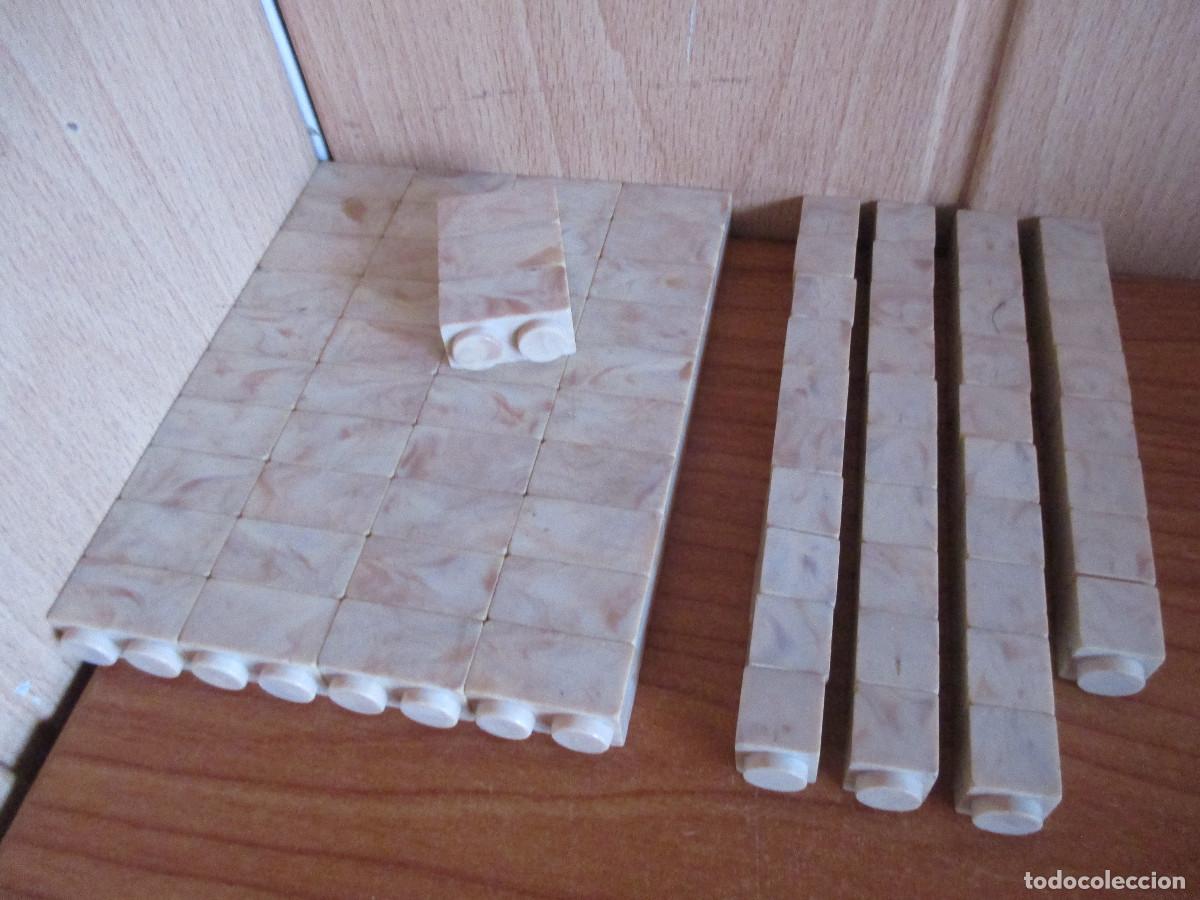 Juguetes antiguos Exin: EXIN CASTILLOS CLASICO A&Ntilde;OS 70: 1 LOTE DE 81 LADRILLOS VARIADOS