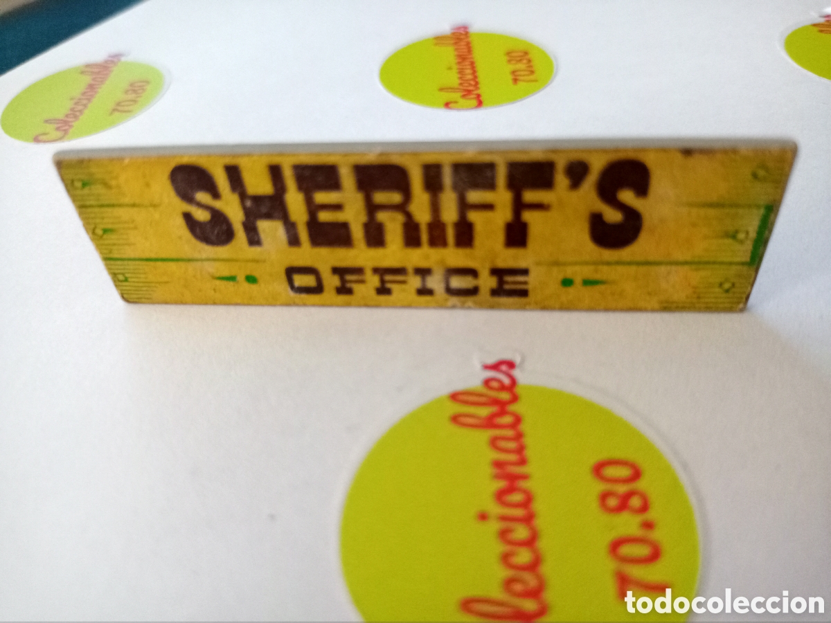 Juguetes antiguos Exin: Rotulo de Sheriffs Office exin west oeste americano - Foto 1