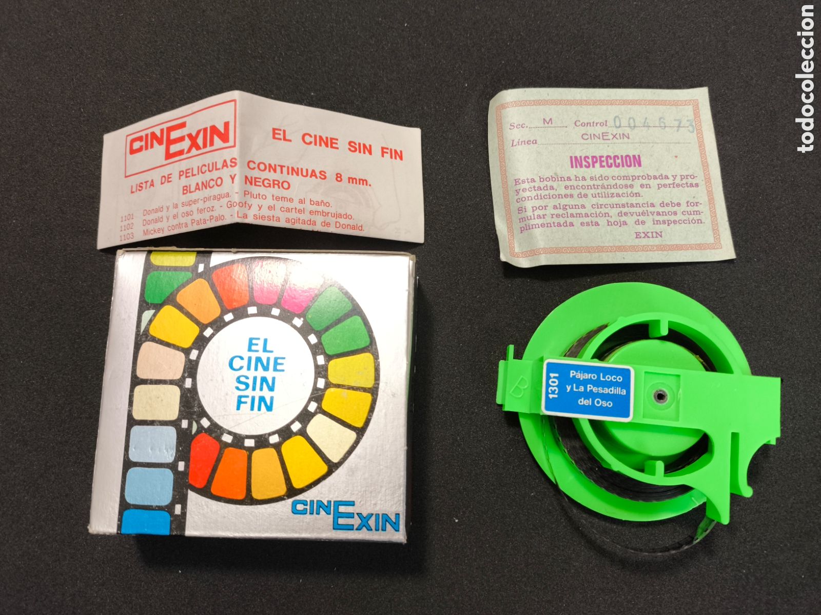 Jouets anciens Exin: Pel&iacute;cula cinexin 8 mm 1301 p&aacute;jaro loco y la pesadilla del oso