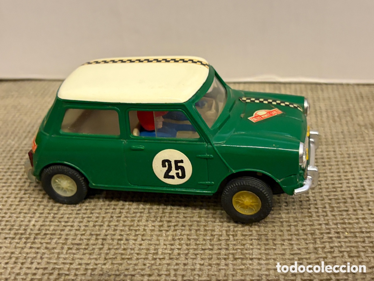 Juguetes antiguos Exin: Mini cooper verde ref 4045 blanco exin