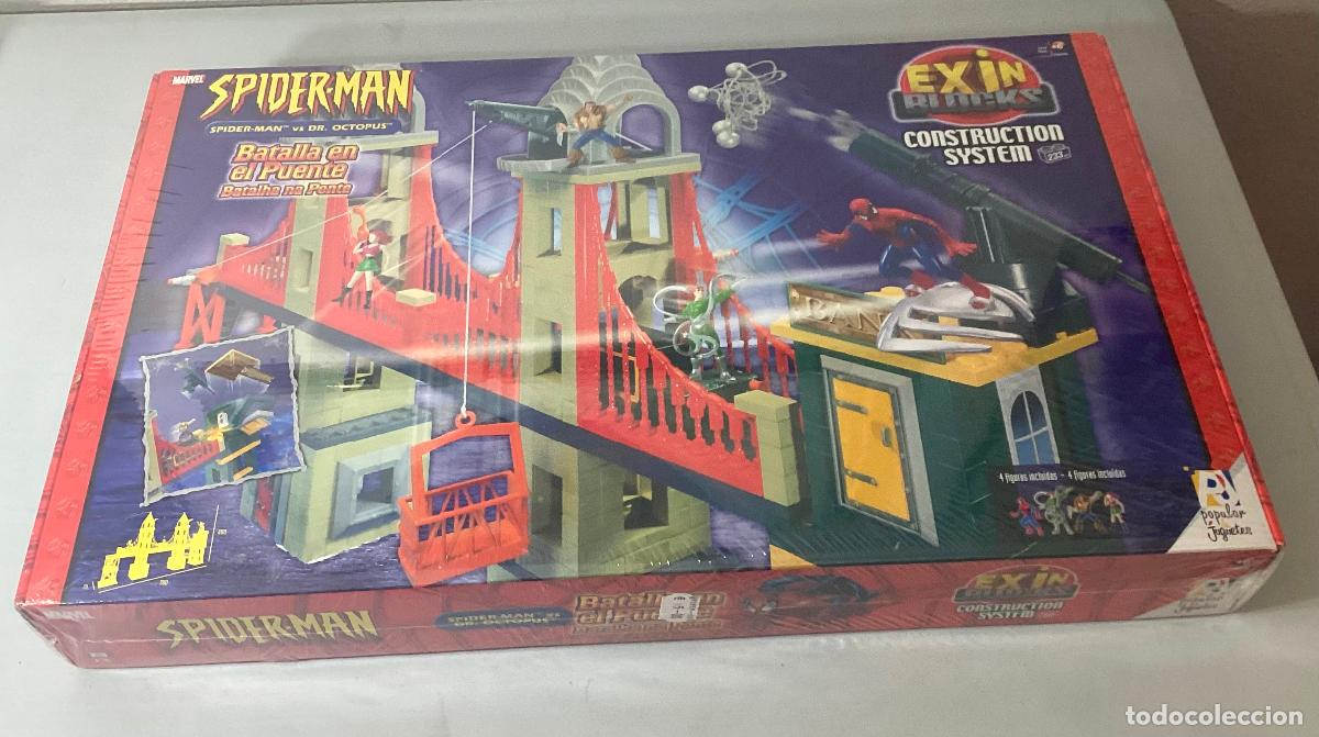 Juguetes antiguos Exin: EXIN BLOCKS SPIDERMAN VS OCTOPUS BATALLA EN EL PUENTE, DE POPULAR DEL JUGUETE, EN CAJA. CC