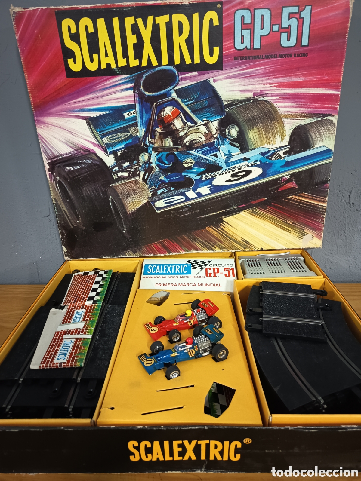Juguetes antiguos Exin: EXIN SCALEXTRIC GP- 51 COMPLETO COMO NUEVO