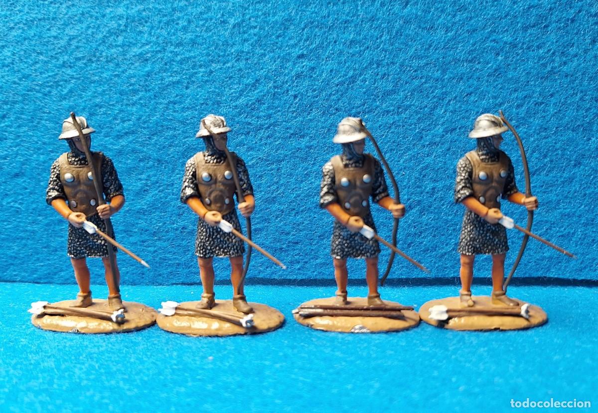 Juguetes antiguos Exin: Oferta 4x3. 4 Figuras medievales Altaya adaptadas y repintadas para Exin Castillos.