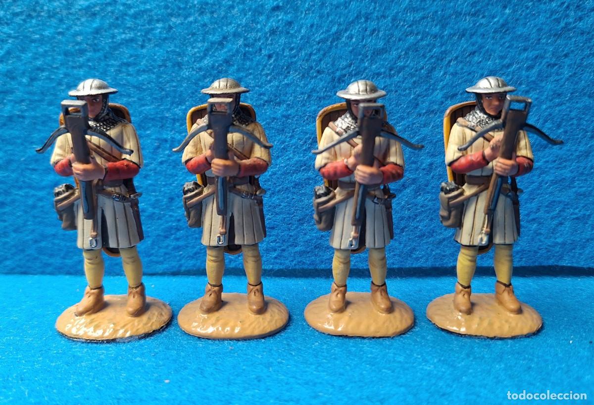 Juguetes antiguos Exin: Oferta 4x3. 4 Figuras medievales Altaya adaptadas y repintadas para Exin Castillos.