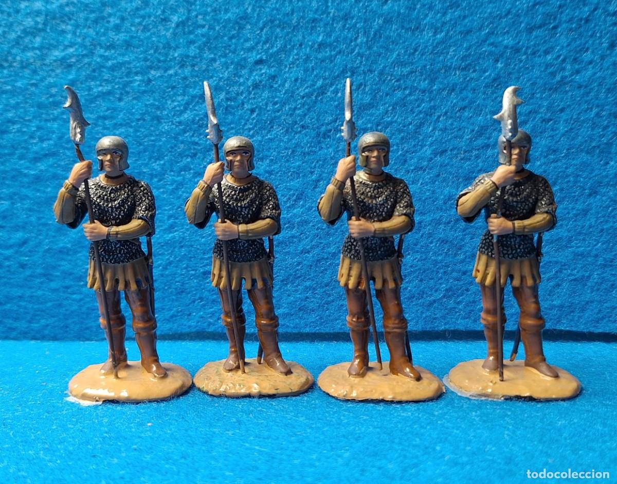 Juguetes antiguos Exin: Oferta 4x3. 4 Figuras medievales Altaya adaptadas y repintadas para Exin Castillos.