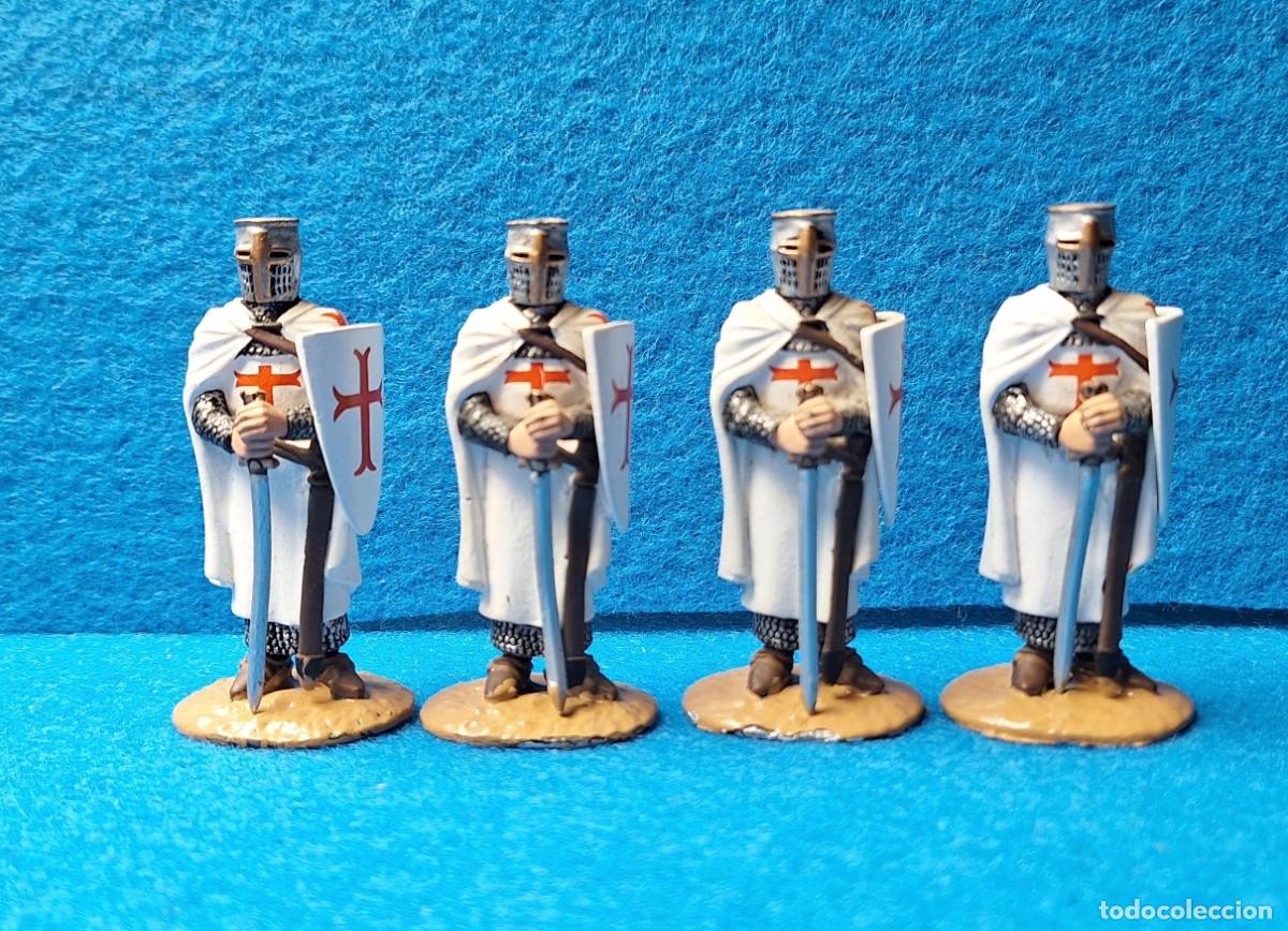 Juguetes antiguos Exin: Oferta 4x3. 4 Figuras medievales Altaya adaptadas y repintadas para Exin Castillos.