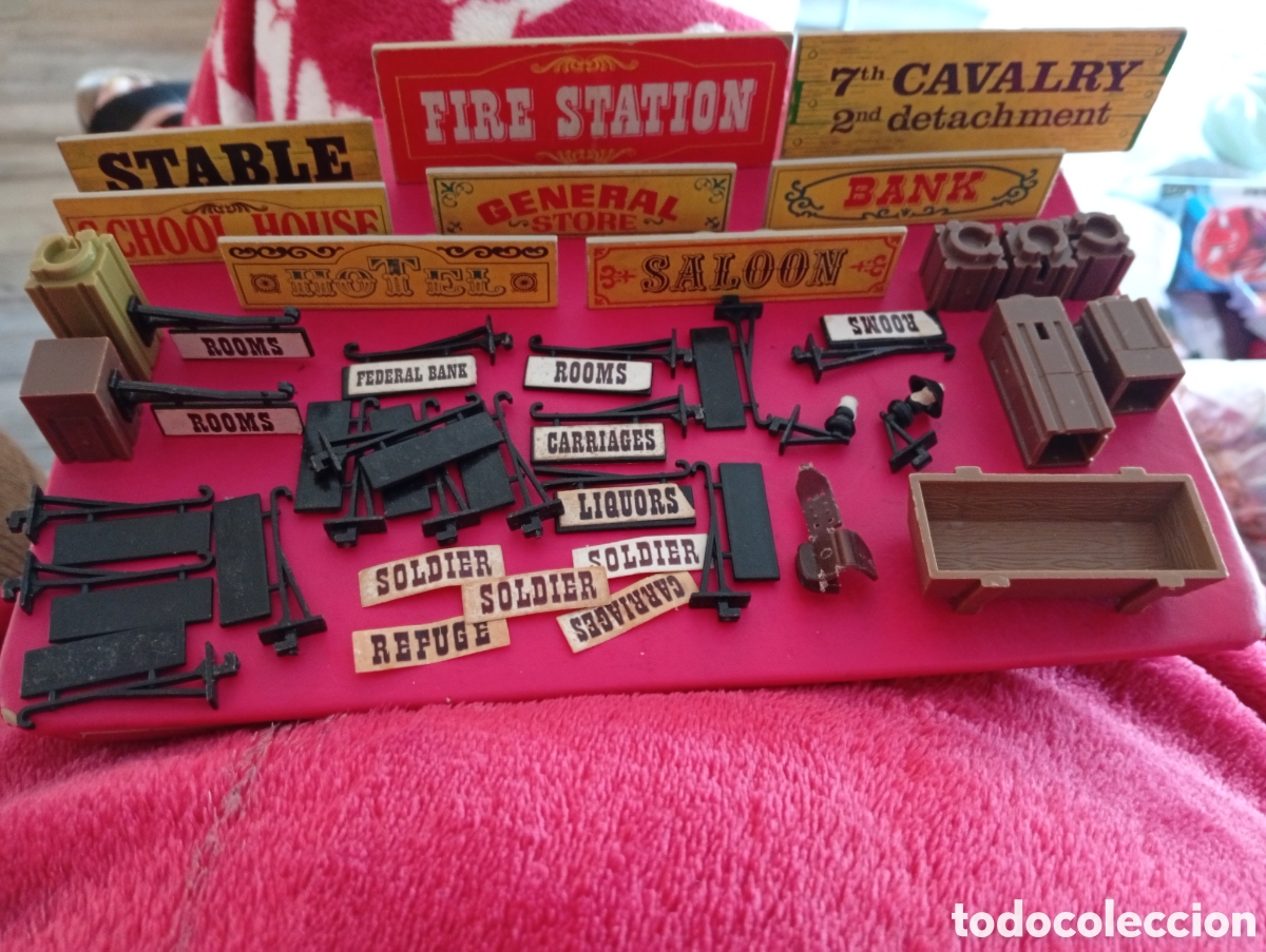 Juguetes antiguos Exin: LOTE ACCESORIOS EXIS WEST A&Ntilde;O 70