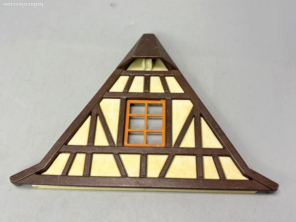 Juguetes antiguos Exin: Playmobil pared lateral tejado con ventana casa castillo medieval