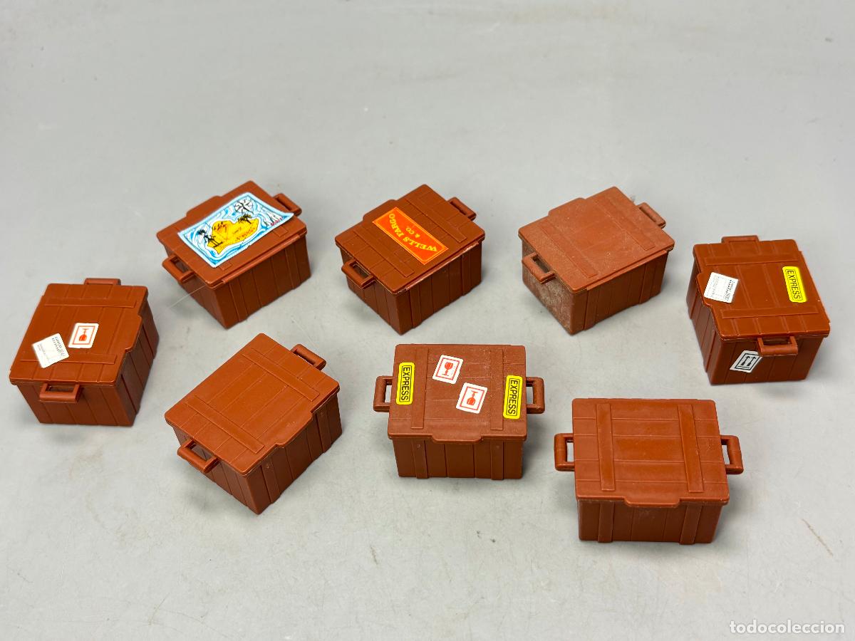 Jouets anciens Exin: PLAYMOBIL lote ba&uacute;l cofre marr&oacute;n