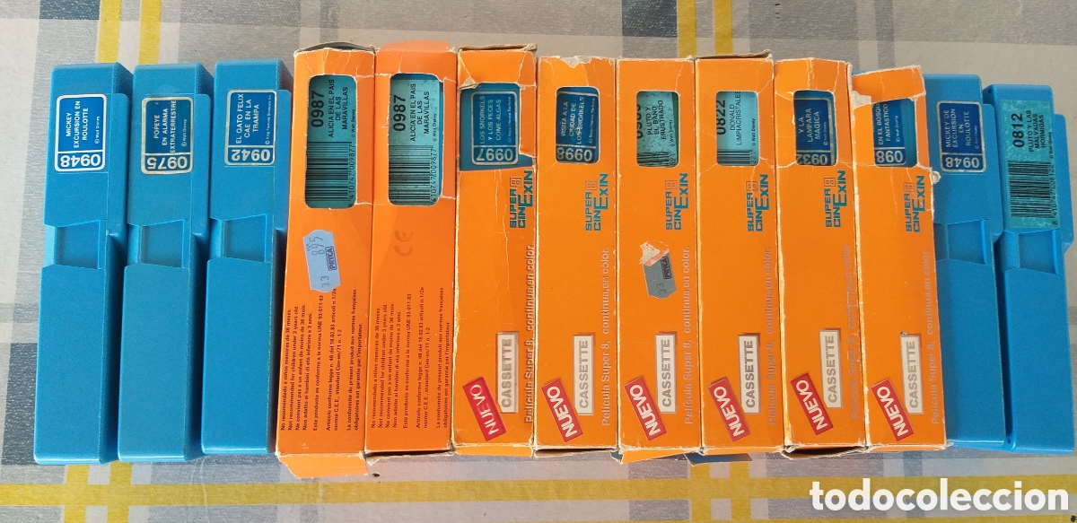 Exin Old Toys: LOTE 13 PEL&Iacute;CULAS S&Uacute;PER 8 CINEXIN cine exin cassette COMPLETA TU COLECCI&Oacute;N