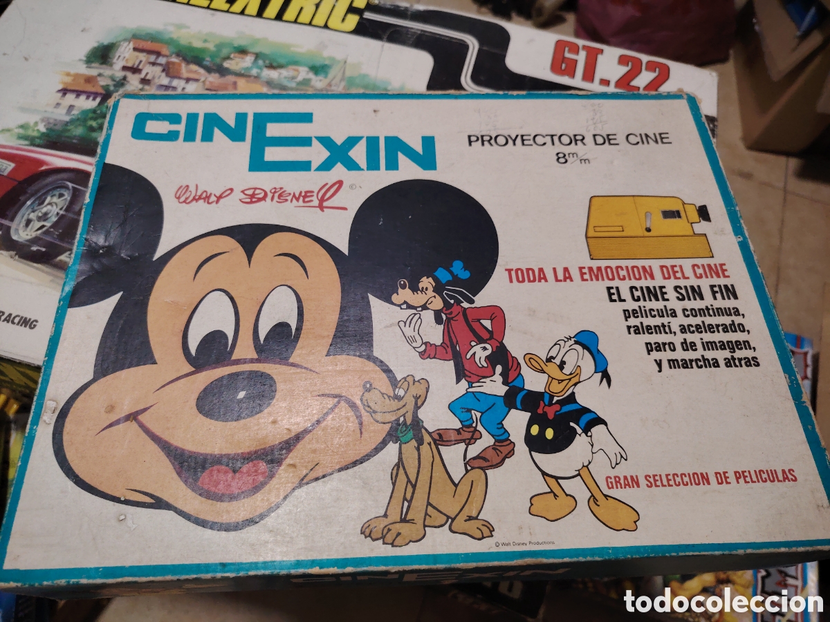 Juguetes antiguos Exin: Cinexin naranja con 3 peliculas