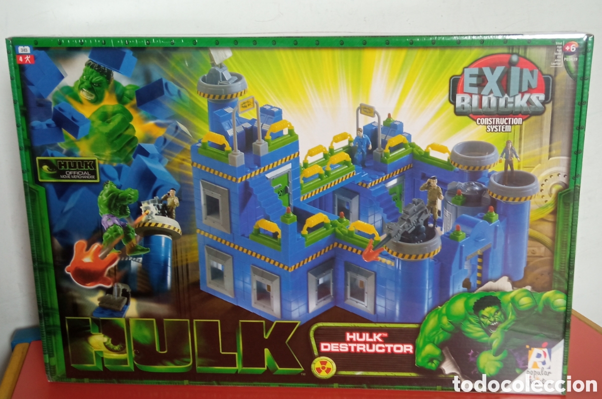 Juguetes antiguos Exin: CONSTRUCCI&Oacute;N EXIN BLOCKS HULK DESTRUCTOR MARVEL.POPULAR DE JUGUETES 2003.CAJA SIN ABRIR.