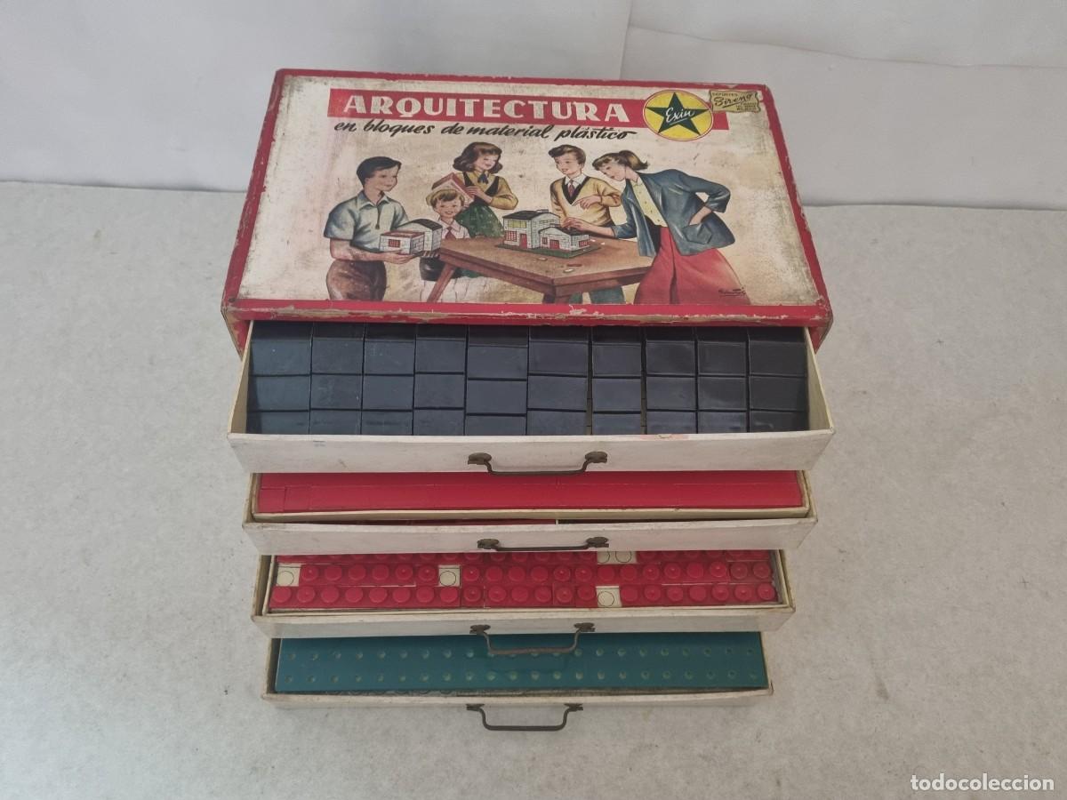 Exin Old Toys: Arquitectura Exin bloques de material plastico