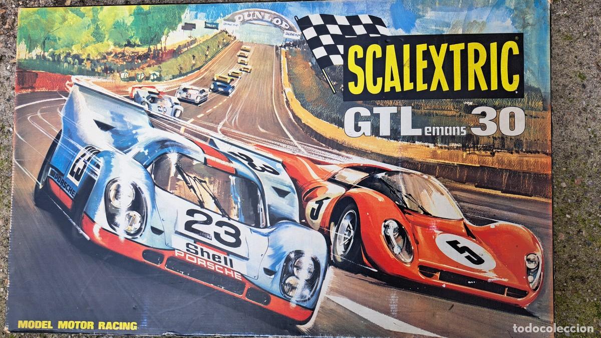 Juguetes antiguos Exin: Scalextric GTL-30 Le Mans Exin &ndash; Set completo vintage con Porsche 917 originales (a&ntilde;os 70)