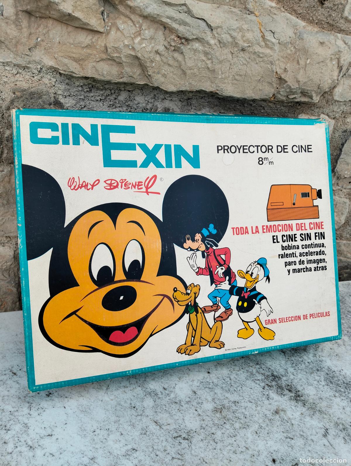 Juguetes antiguos Exin: CinExin proyector de cine Exin 8mm Walt Disney infantil con caja Mickey, antiguo