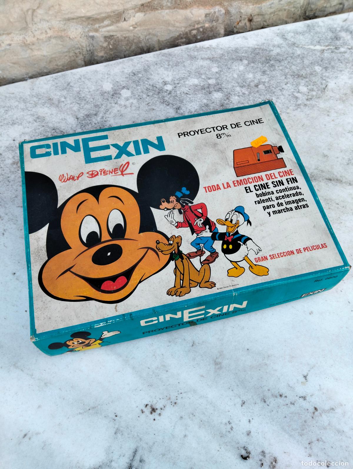 Juguetes antiguos Exin: CinExin proyector de cine Exin 8mm Walt Disney infantil con caja Mickey, antiguo