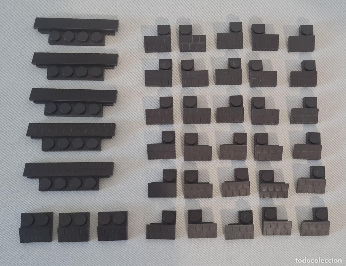 Juguetes antiguos Exin: EXIN WEST LOTE DE 38 PIEZAS DE TEJADOS ORIGINALES