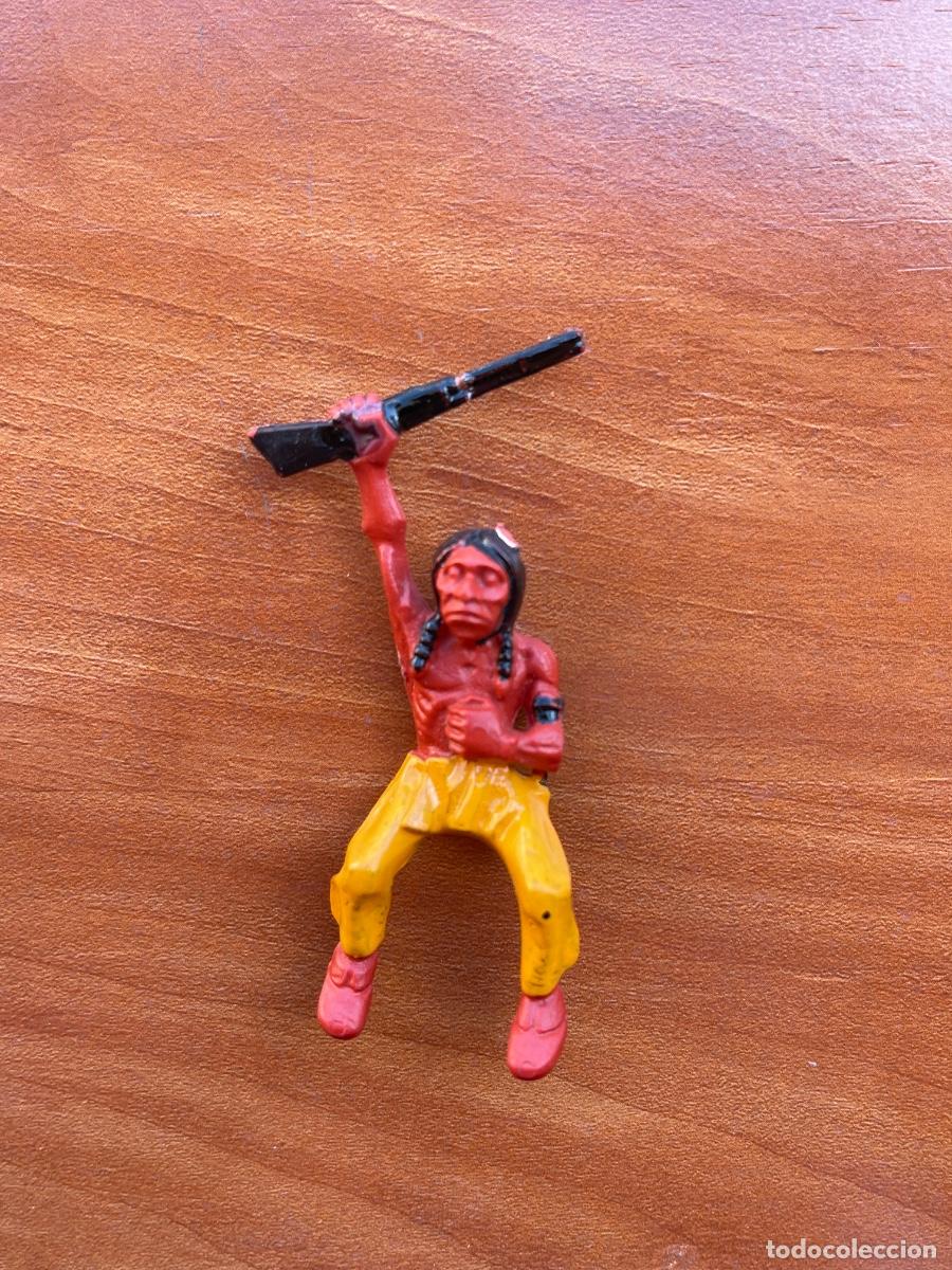 Juguetes antiguos Exin: FIGURA EXIN WEST INDIO A CABALLO MUY RARO perfecto estado