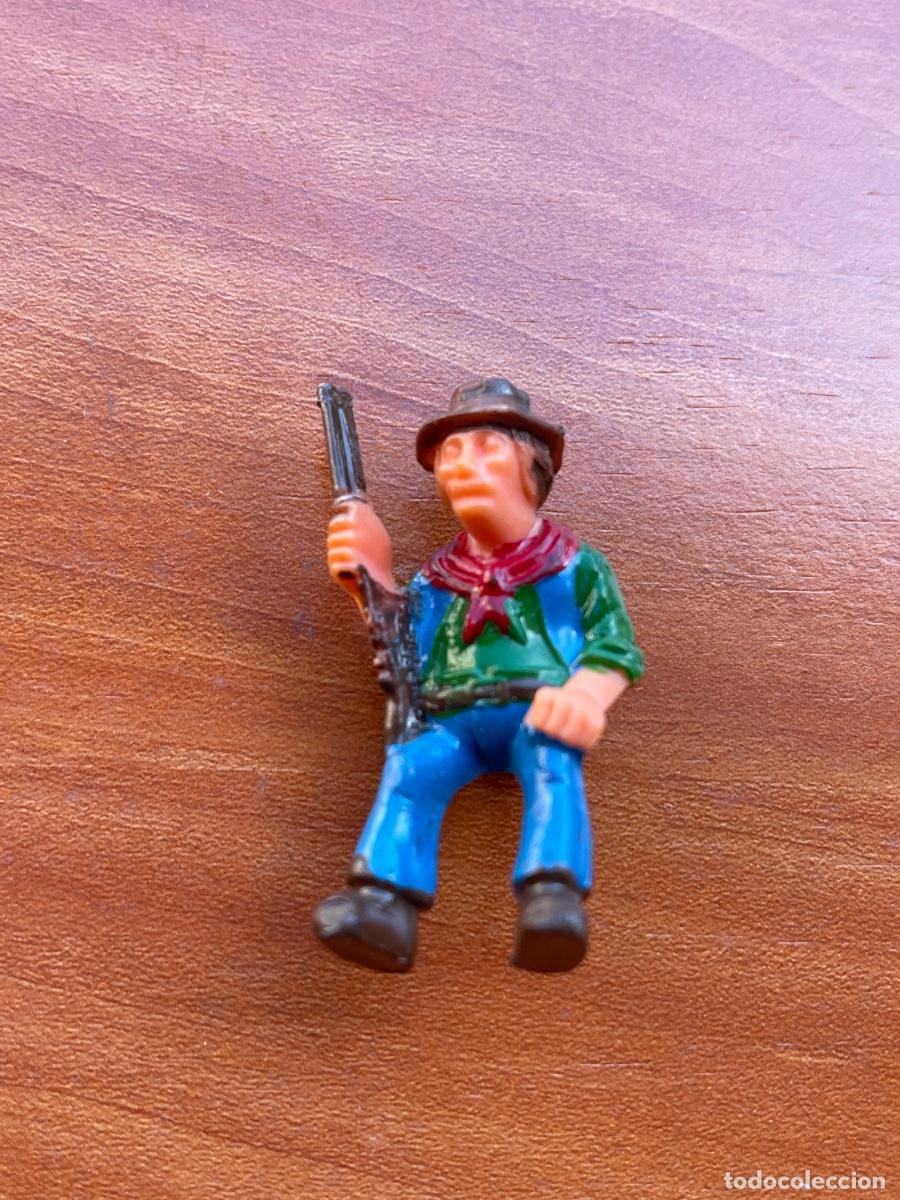 Juguetes antiguos Exin: EXIN WEST. PERSONAJE BAQUERO CARRETA VER FOTOS PERFECTO