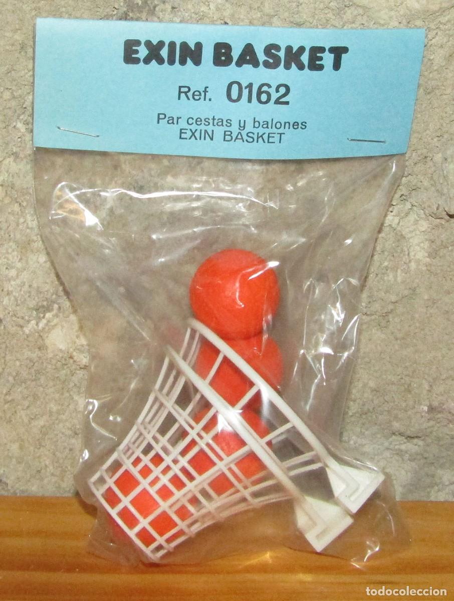 Juguetes antiguos Exin: EXIN BASKET - BOLSA CON 4 BALONES Y 2 CESTAS - REF. 0162 - NUEVO - ORIGINAL