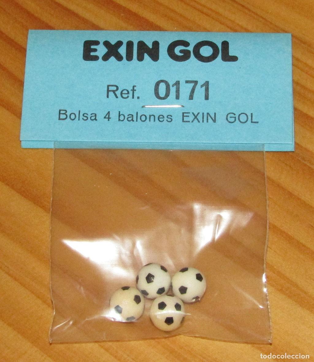 Juguetes antiguos Exin: EXIN GOL - BOLSA CON 4 BALONES - REF. 0171 - NUEVO - ORIGINAL