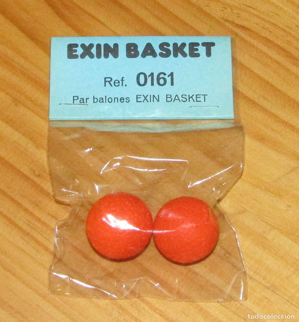 Juguetes antiguos Exin: ANTIGUA BOLSA CON DOS BALONES ORIGINALES EXIN BASKET - REF. 0161 - NUEVO, SIN USO