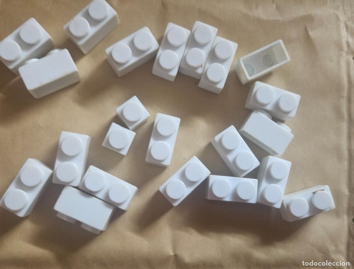 Juguetes antiguos Exin: Exin castillos - 22 piezas blancas ladrillo bloque - 20 dobles 2 simples