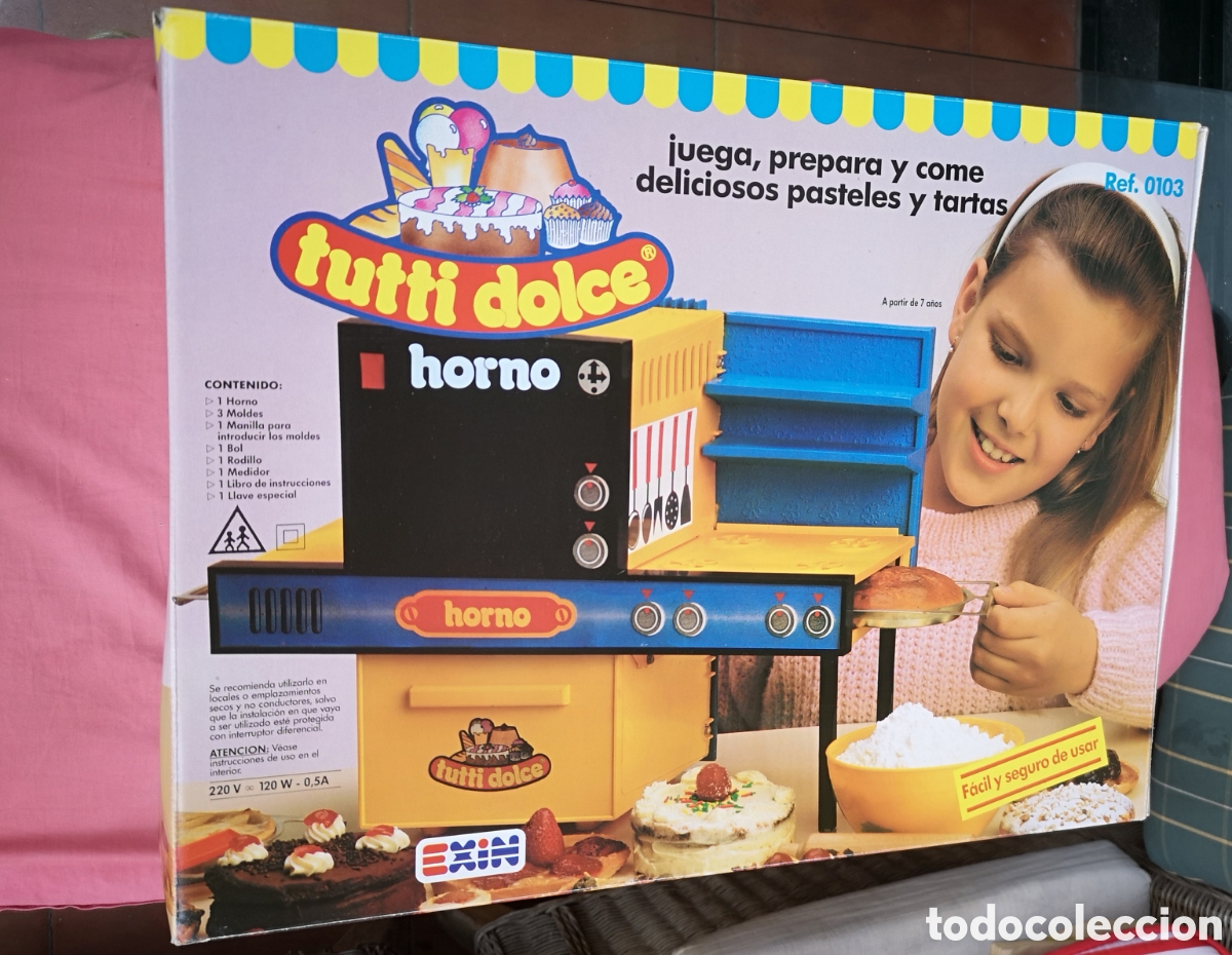 Juguetes antiguos Exin: Exin. Horno el&eacute;ctrico Tutti Dolce. Ref 0103. NUEVO. SIN USAR. A&ntilde;os 80.