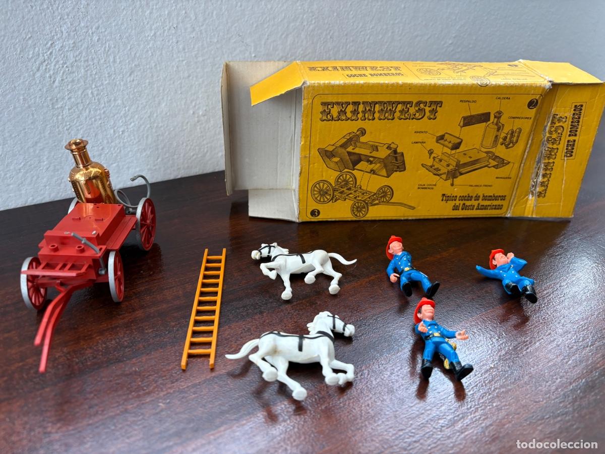 Exin Old Toys: Exin west lote coche de bomberos en caja original