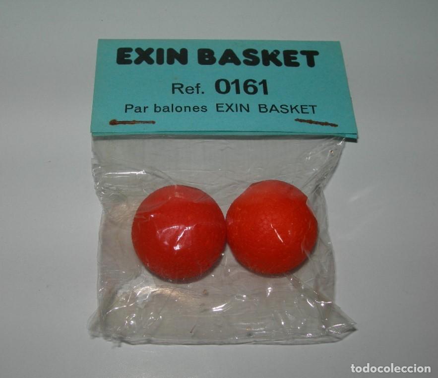 Juguetes antiguos Exin: PAR DE BALONES / PELOTAS ORIGINALES DEL JUEGO EXIN BASKET NUEVOS EN BLISTER - ORIGINAL EXIN -