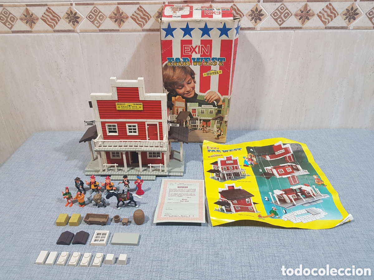 Juguetes antiguos Exin: EXIN FAR WEST HOTEL REF 2041 CON CAJA, MANUAL, INSPECCI&Oacute;N, PERSONAJES Y ACCESORIOS. A&Ntilde;OS 70.