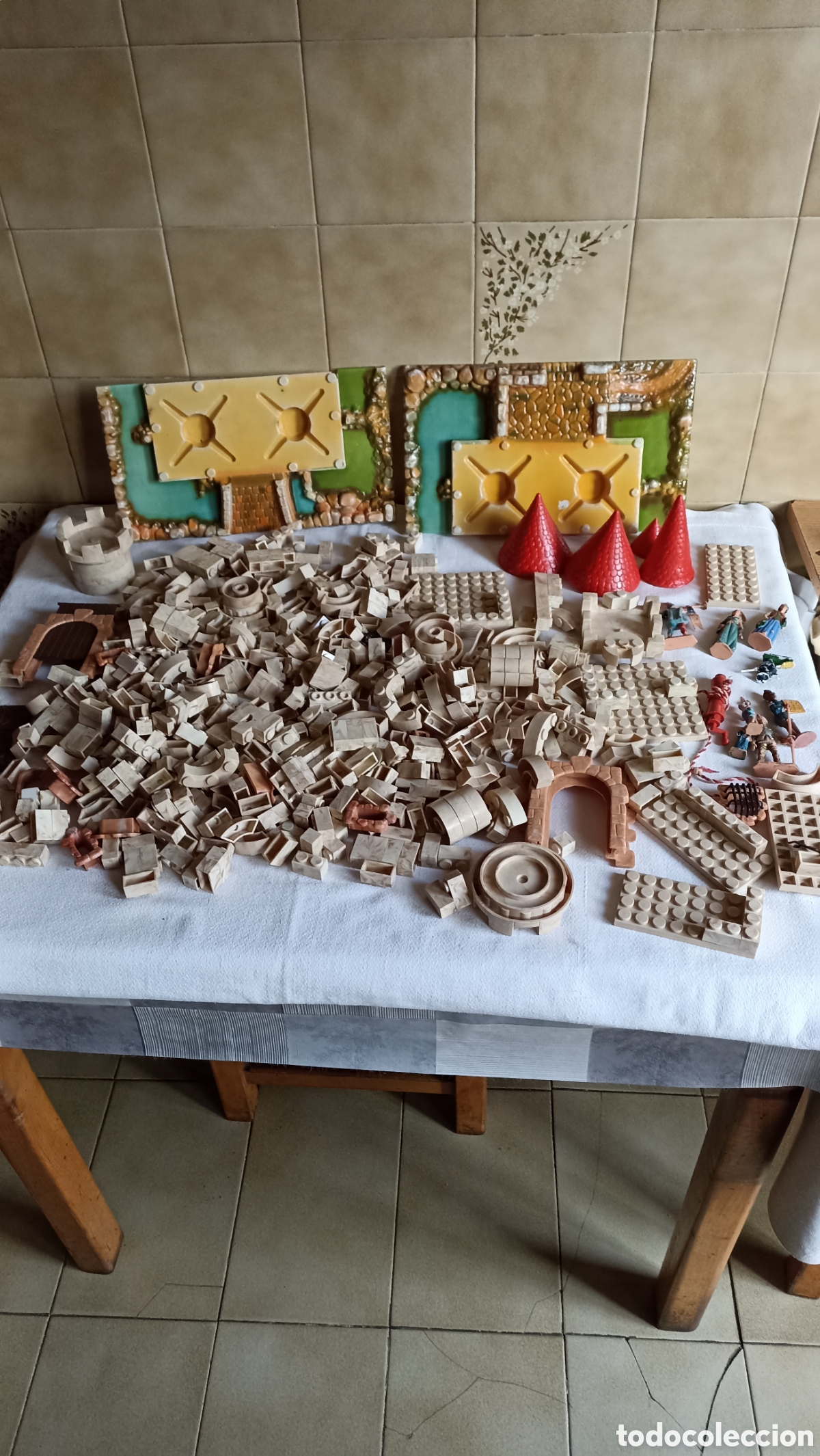 Juguetes antiguos Exin: Piezas Exin Castillos con Bases