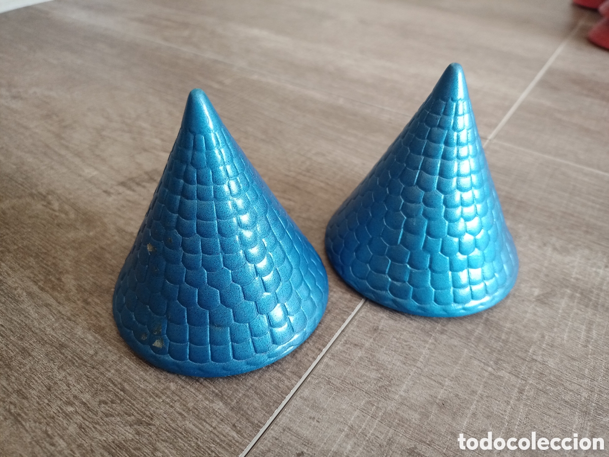 Juguetes antiguos Exin: Dos piezas exin castillos popular de juguete color azul torre&oacute;n