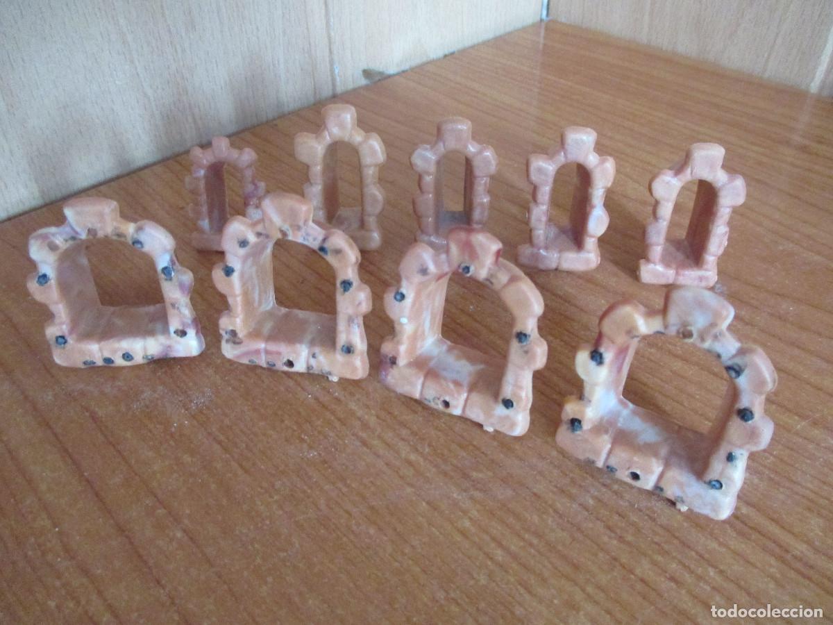 Juguetes antiguos Exin: EXIN CASTILLOS CLASICO A&Ntilde;OS 70: 1 LOTE 9 VENTANAS VARIADAS