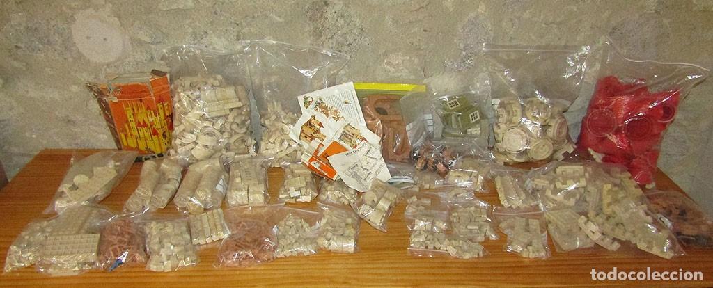 Juguetes antiguos Exin: GRAN LOTE DE ANTIGUAS PIEZAS Y FIGURAS DE EXIN CASTILLOS - NO PDJ