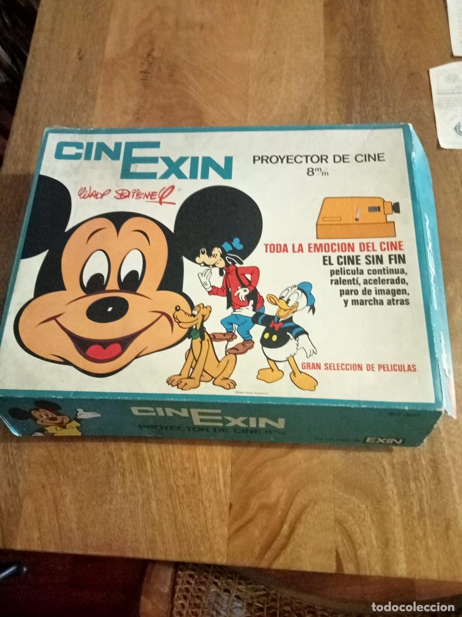 Juguetes antiguos Exin: Cinexin Proyector de cine 8 mm Walt Disney naranja a&ntilde;os 70 exin con caja, ignoro si funciona