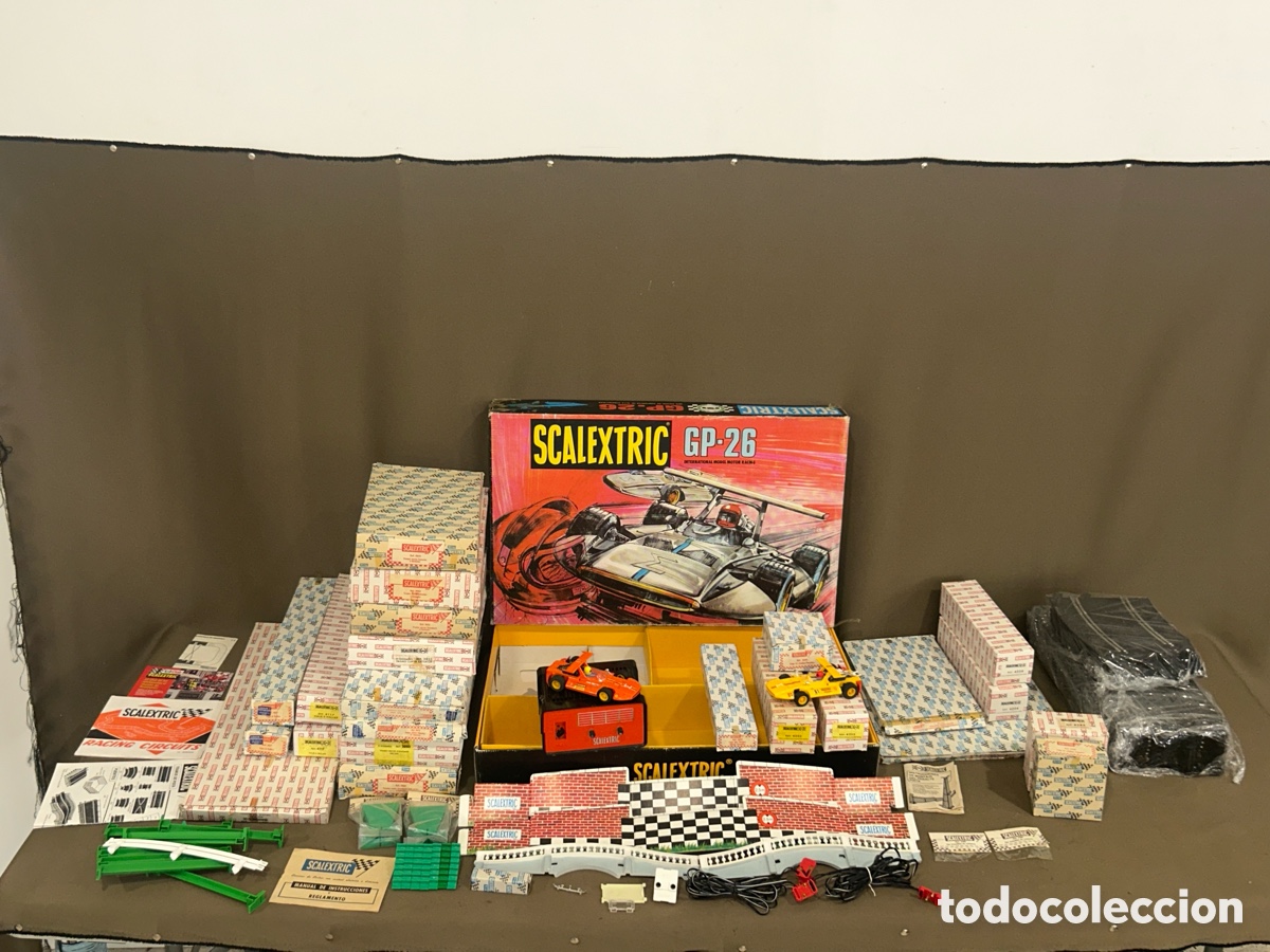 Juguetes antiguos Exin: ANTIGUO SCALEXTRIC GP 26 EXIN +2 COCHES SIGMA + MUCHOS ACCESORIOS *VER FOTOS*