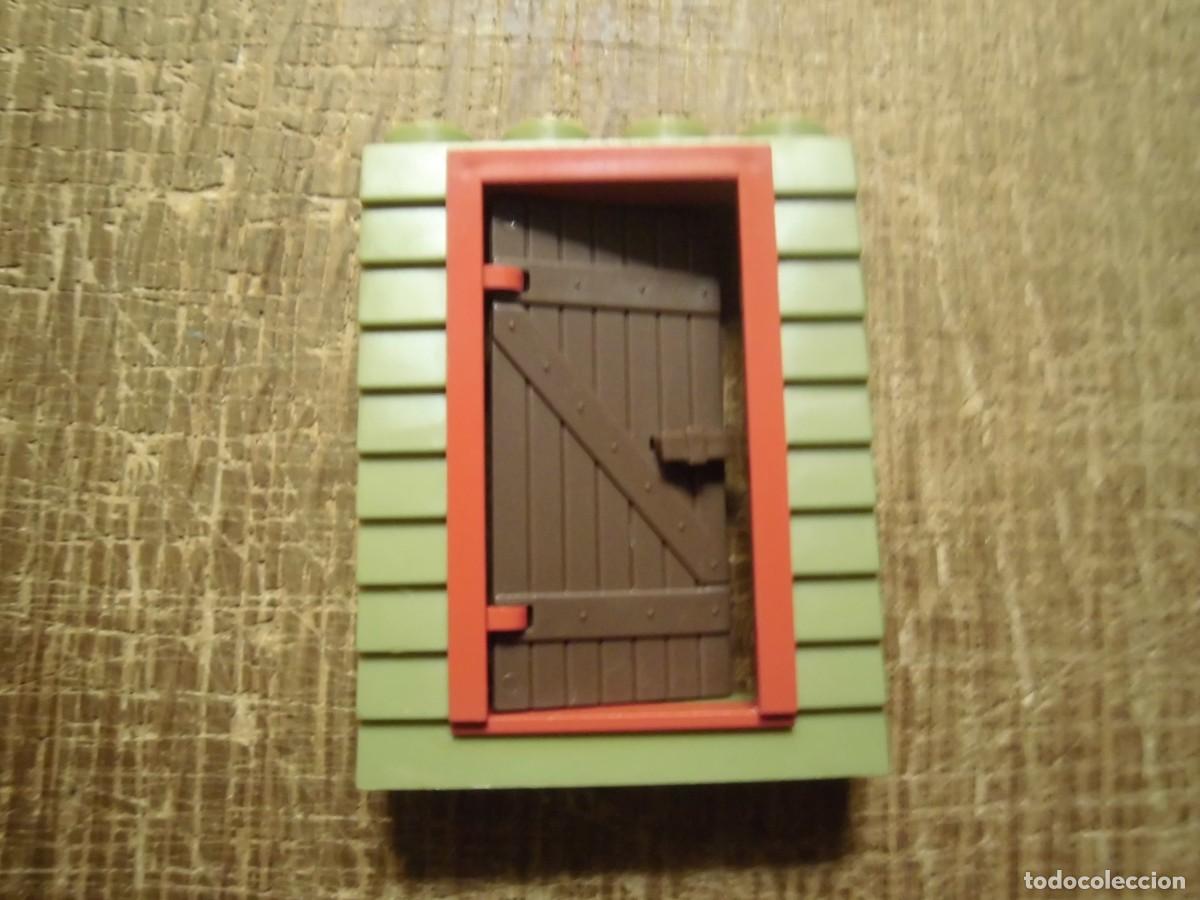 Juguetes antiguos Exin: PARED VERDE + PUERTA MARR&Oacute;N + MARCO ROJO EXIN WEST