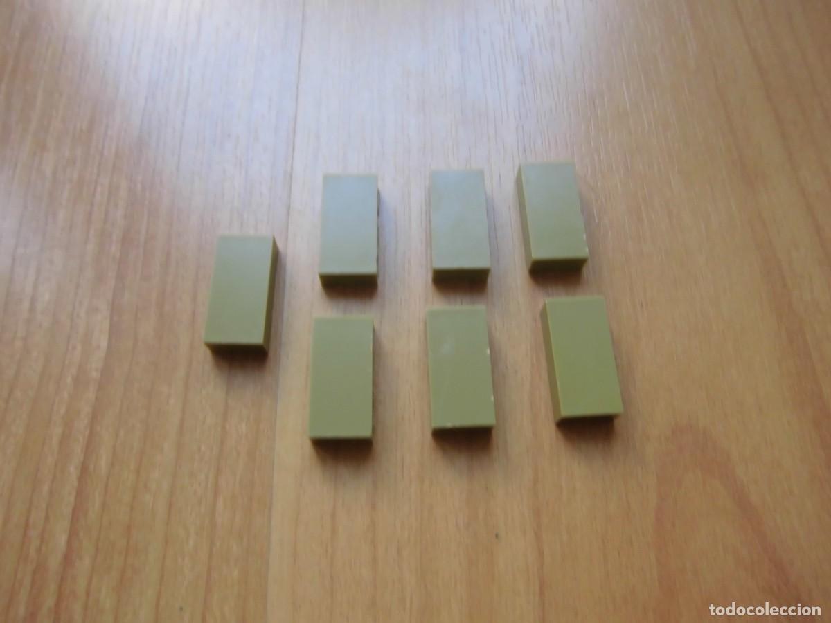 Juguetes antiguos Exin: LOTE 7 PIEZAS BAJAS LISAS VERDES 2 x 1 EXIN WEST