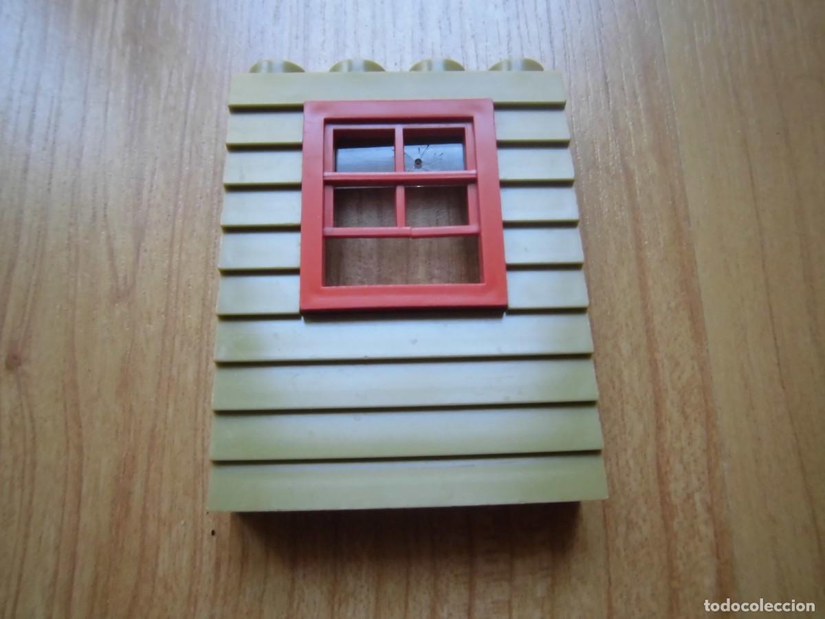 Juguetes antiguos Exin: FACHADA PARED VERDE CON VENTANA ROJA EXIN WEST