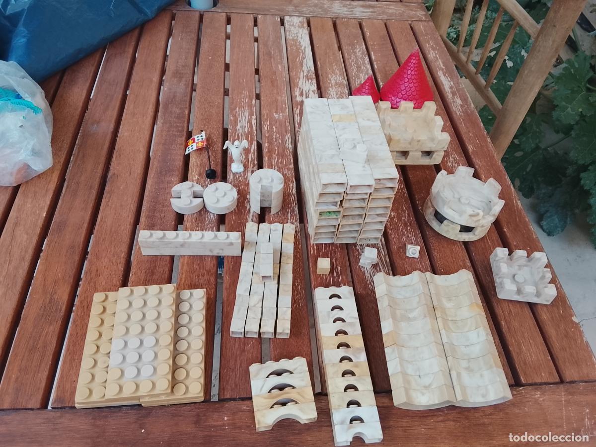 Juguetes antiguos Exin: Gran Lote EXIN CASTILLOS Cl&aacute;sico - 370 Piezas Originales (Ideal Ampliaci&oacute;n Serie Azul / Gran Alc&aacute;zar