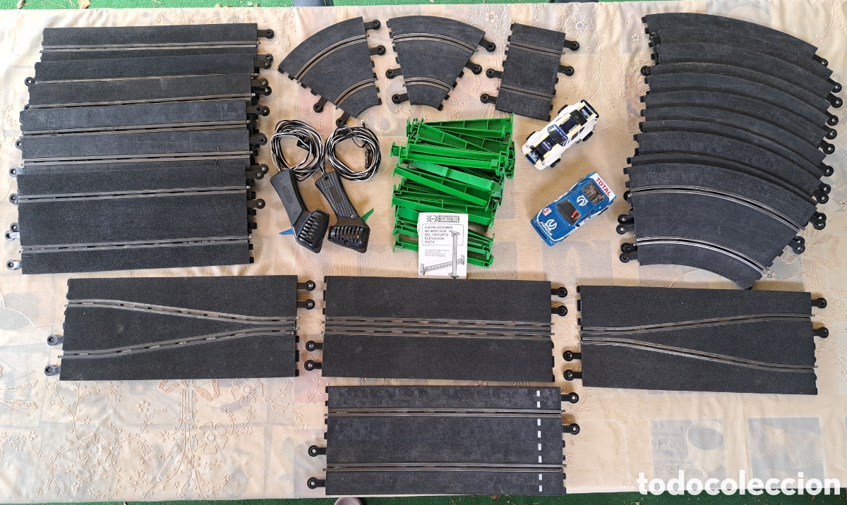 Juguetes antiguos Exin: Scalextric vintage, pistas, soportes, mandos, coches