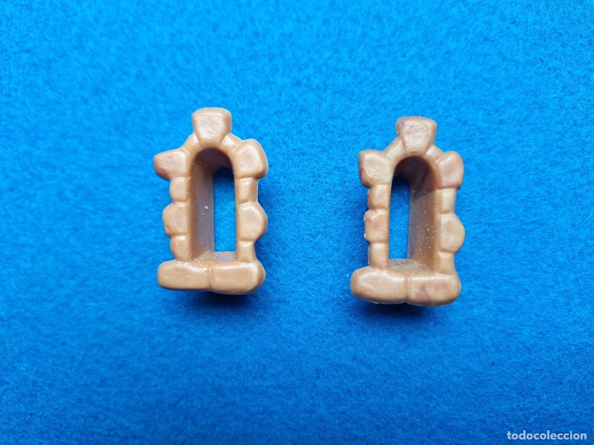 Juguetes antiguos Exin: Lote 2 Ventanas rectas 1x2, ELB, piezas cl&aacute;sicas de Exin Castillos.