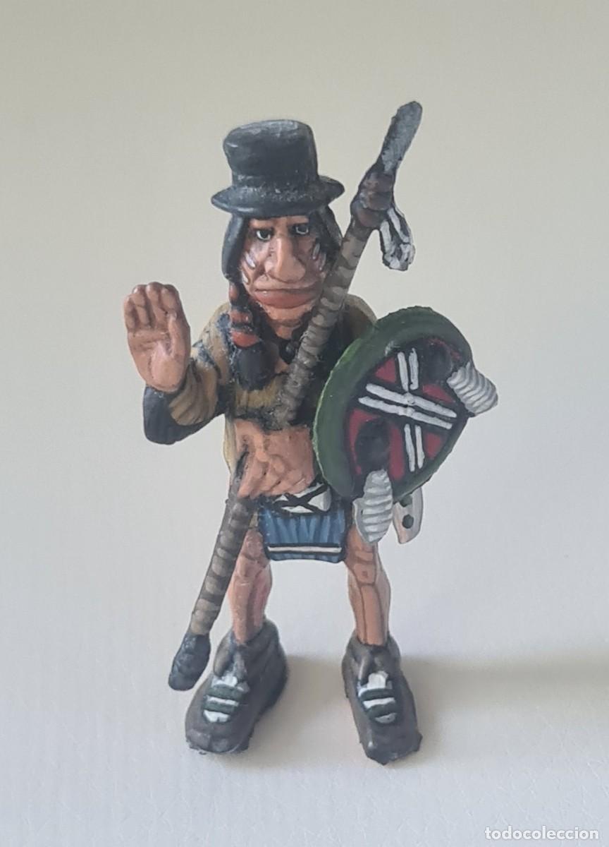 Juguetes antiguos Exin: EXIN WEST FIGURA DEL INDIO ORIGINAL PINTADA Y TRANSFORMADA EN ALTA CALIDAD