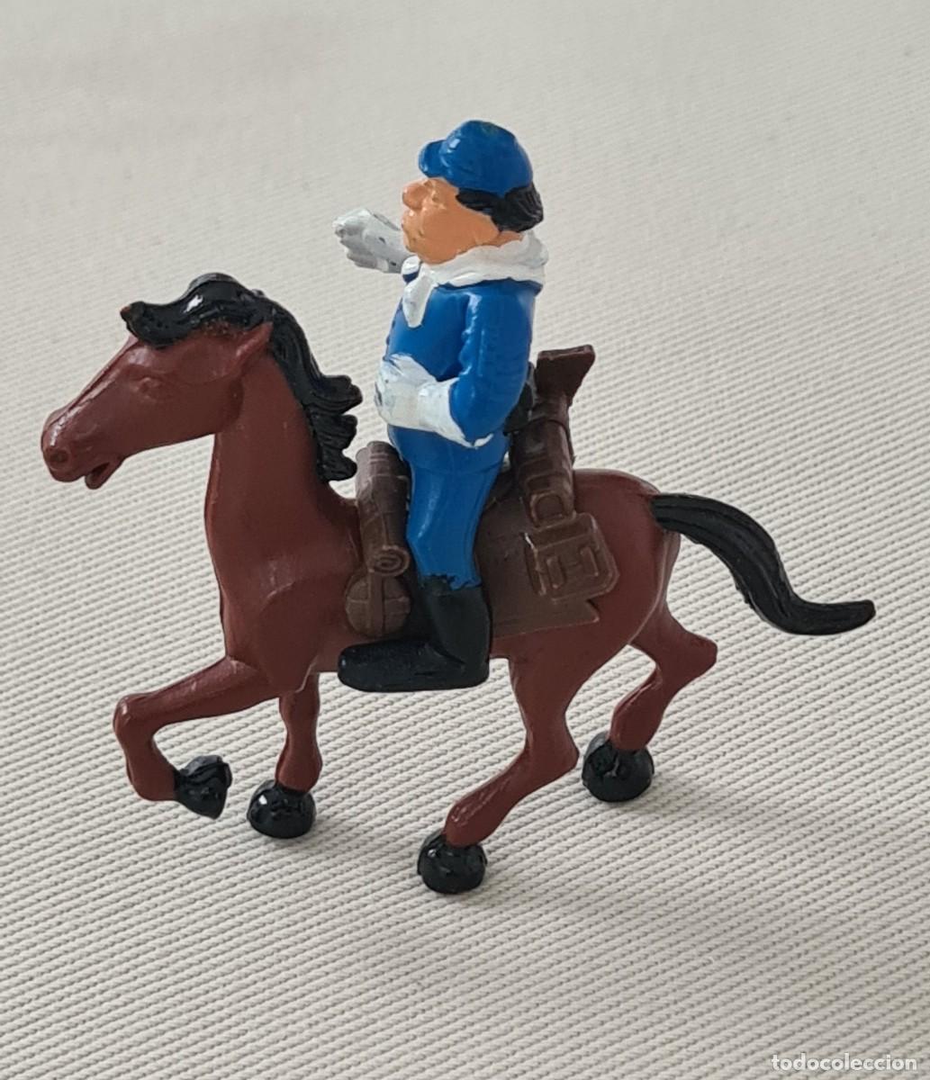 Juguetes antiguos Exin: EXIN WEST FIGURA DE UN SOLDADO A CABALLO ORIGINAL