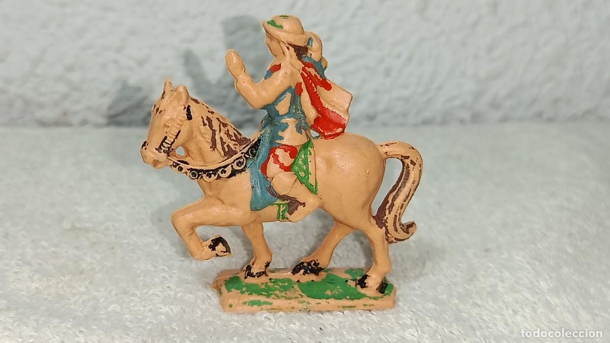 Juguetes antiguos Exin: EXIN CASTILLOS : ANTIGUA FIGURA DE PLASTICO JINETE CABALLERO MEDIEVAL A&Ntilde;OS 70