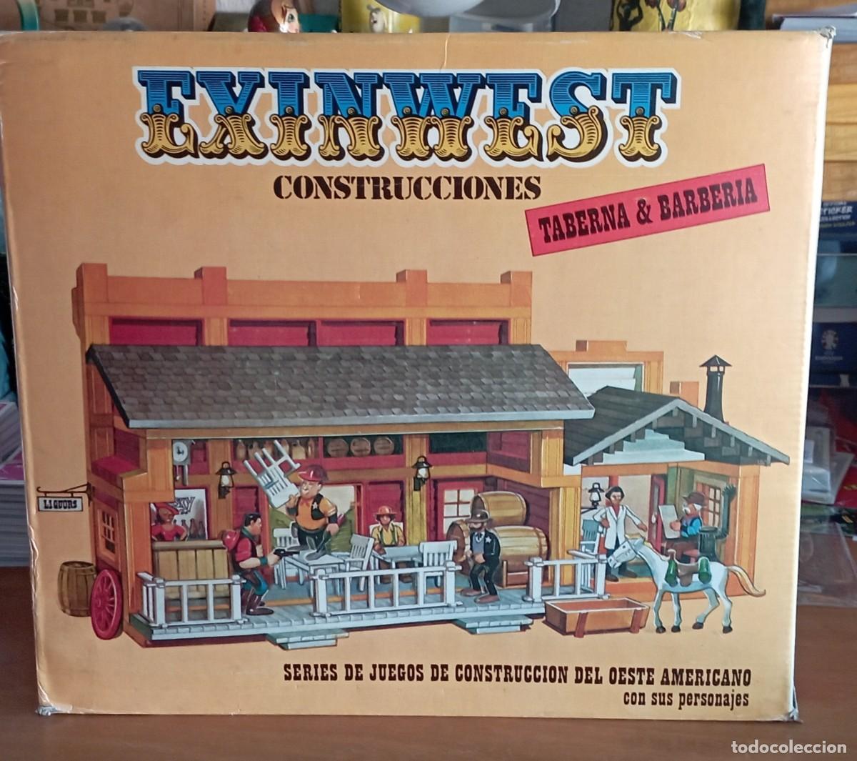 Altes Spielzeug Exin: Exinwest taberna y barber&iacute;a est&aacute; completo solo le faltan personajes.