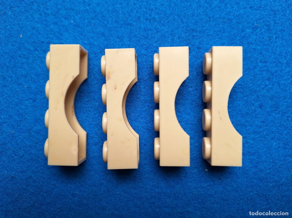 Juguetes antiguos Exin: Lote Oferta 4 arcos 4x1 PdJ tono verdoso. Exin Castillos.